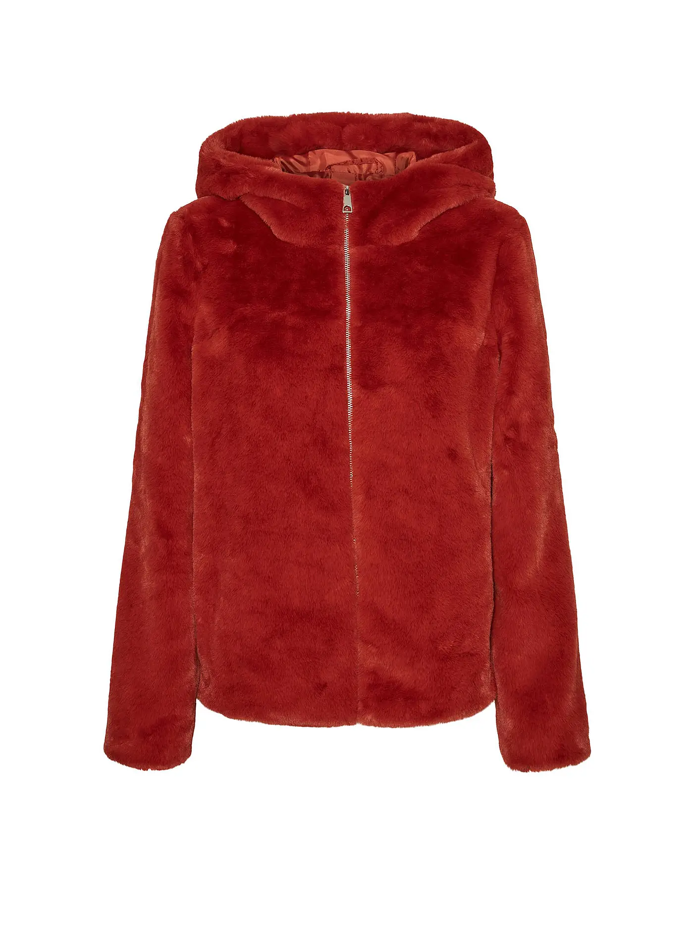 VERO MODA | Jacke in Felloptik VMSONJAHOODIE | dunkelrot